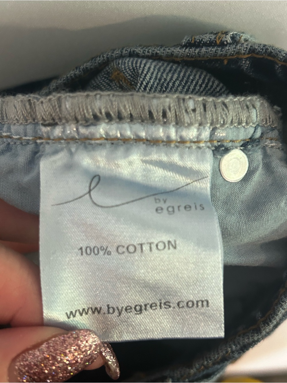 NWT E by Egreis Distressed Wide Leg Jeans S - Picture 10 of 10